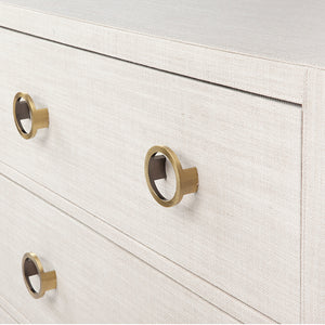 Astley 6 Drawer Upholstered Chest - Natural