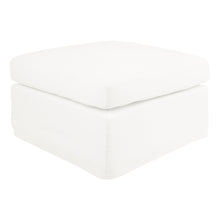 Load image into Gallery viewer, Birkshire Slip Cover Ottoman - White Linen
