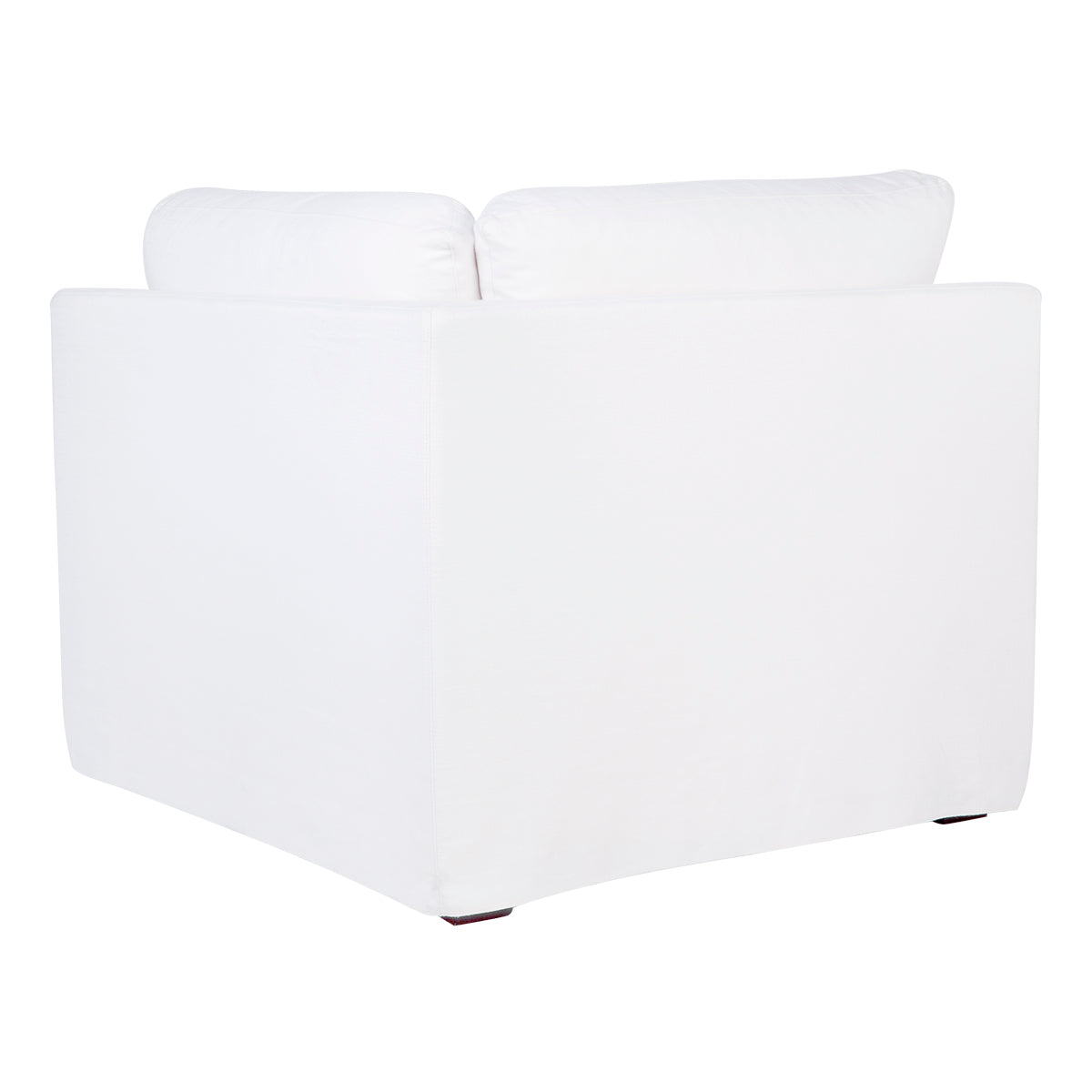 Birkshire Slip Cover Corner Seat Chair - White Linen