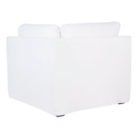 Birkshire Slip Cover Corner Seat Chair - White Linen