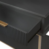 Aimee Bedside Table - Large Black
