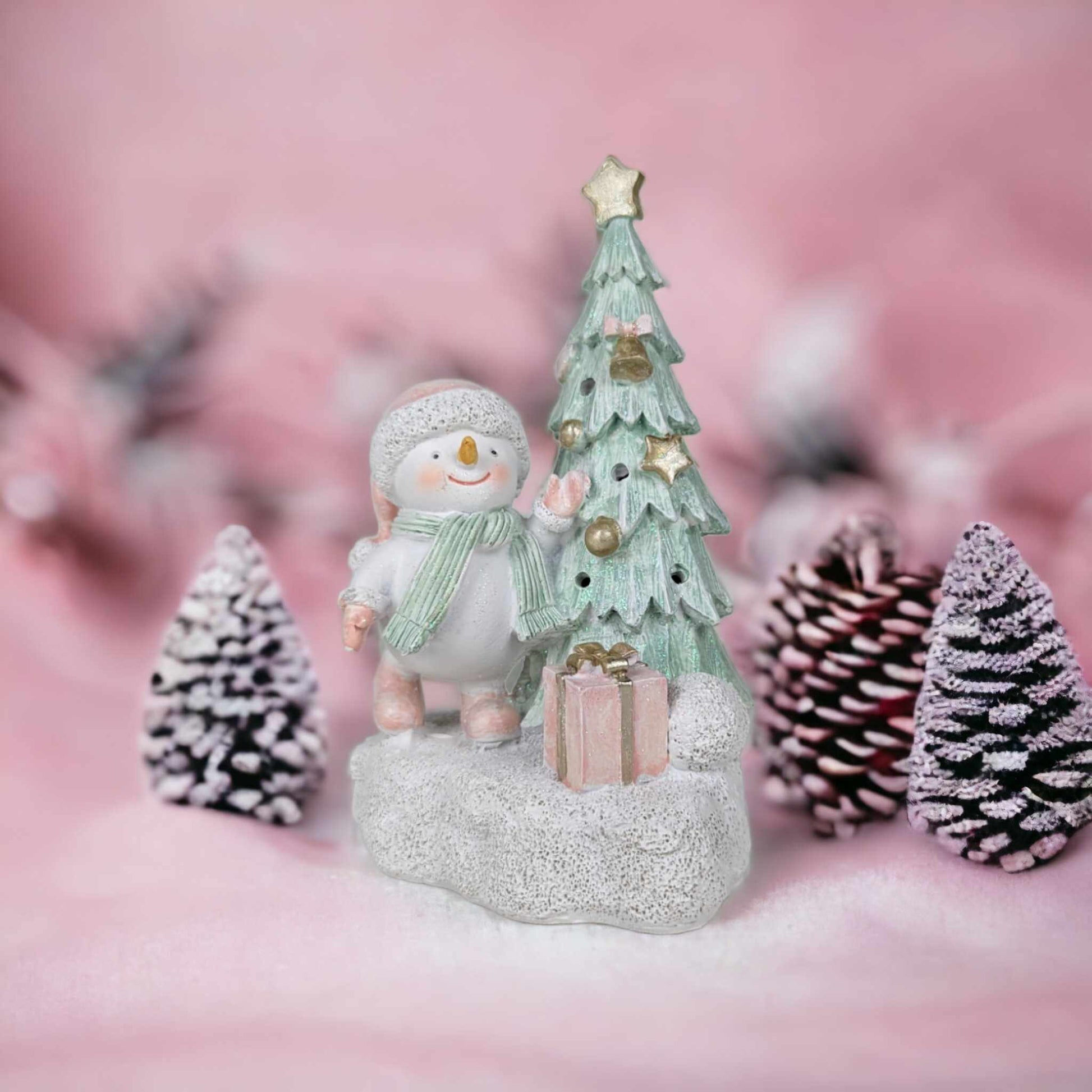 Snowman Christmas Tree with LED Lights