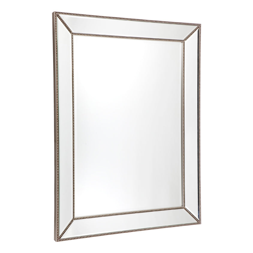 Zeta Wall Mirror - Large Antique Silver