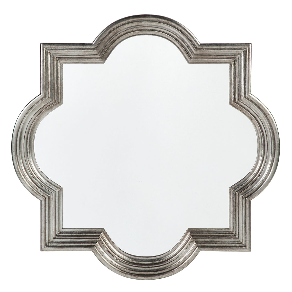 Marrakech Wall Mirror - Large Antique Silver