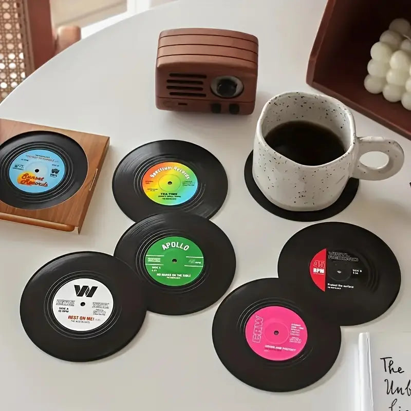 Vinyl Record Coasters (Set of 6)