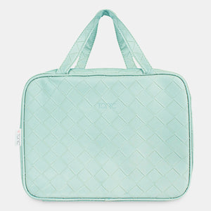 Hanging Cosmetic Bag - Woven Teal