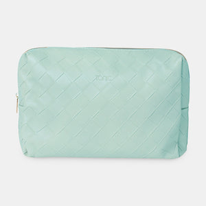 Large Beauty Bag - Woven Teal