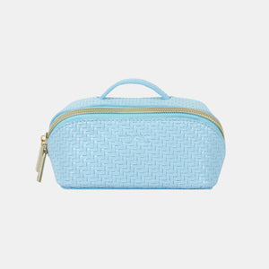 Small Beauty Bag - Herringbone Bluebell