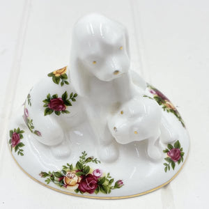 Royal Albert Old Country Roses 2 Puppy Dogs Entwined Figurine