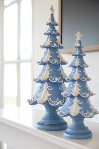 Blue & White Layered Tree - 42cm