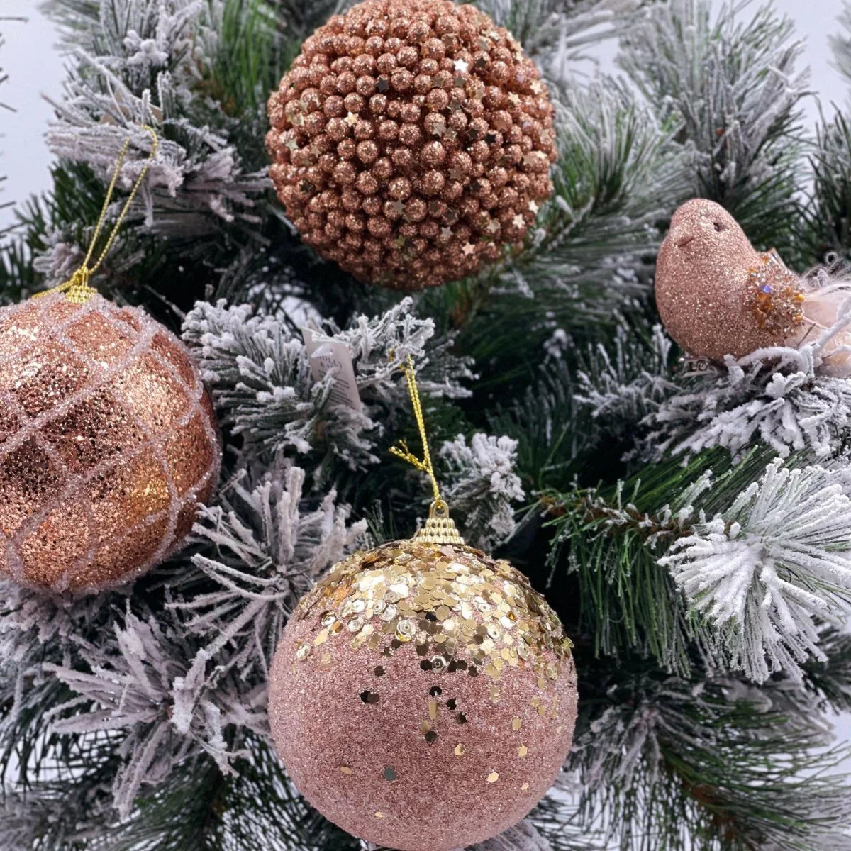 6 Pack Shatterproof Copper Baubles - Exquisite Homewares 