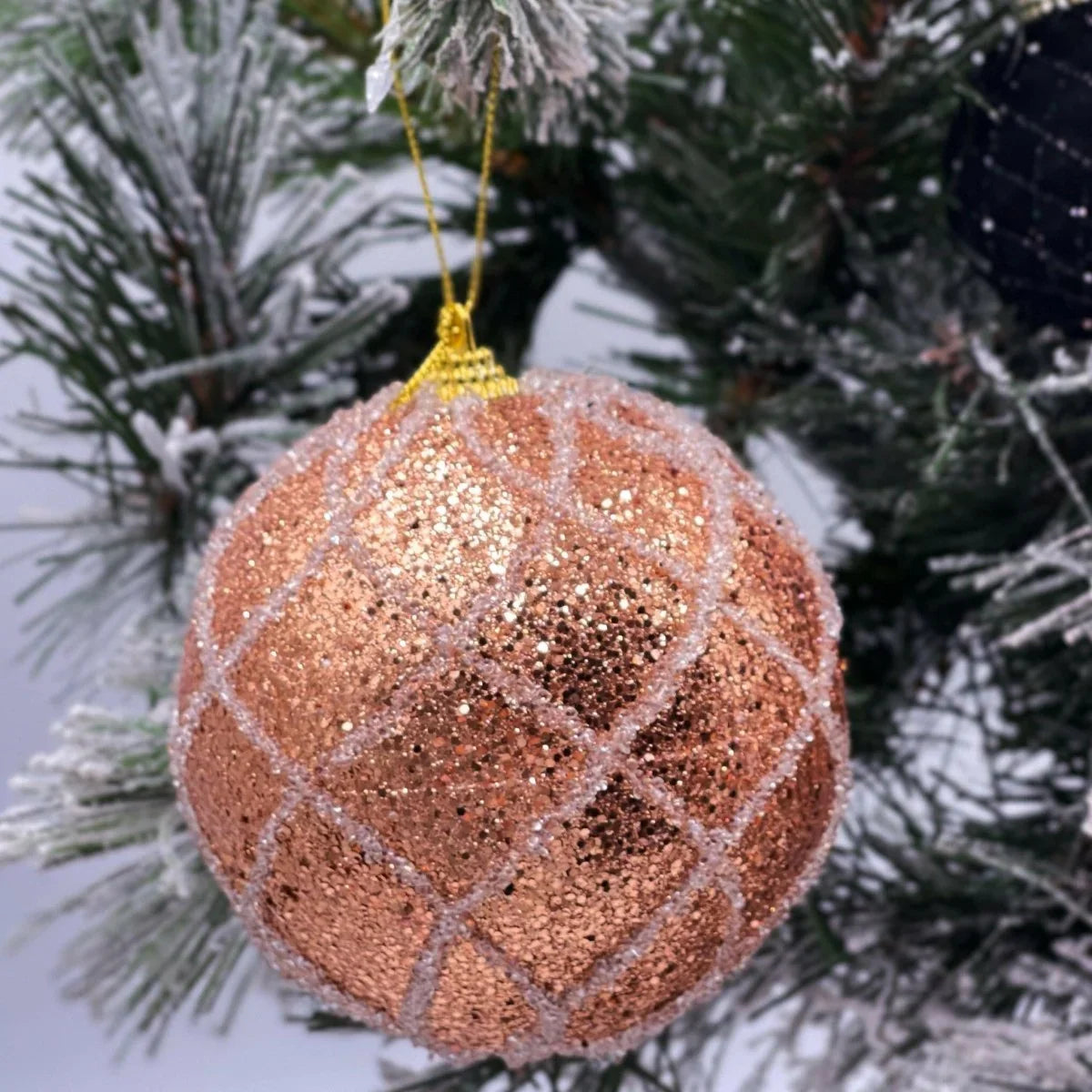 6 Pack Shatterproof Copper Baubles - Exquisite Homewares 