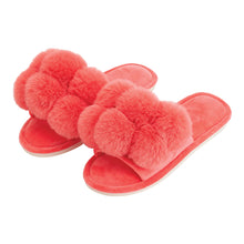 Load image into Gallery viewer, Pom Pom Slippers - Cosy Luxe - Melon
