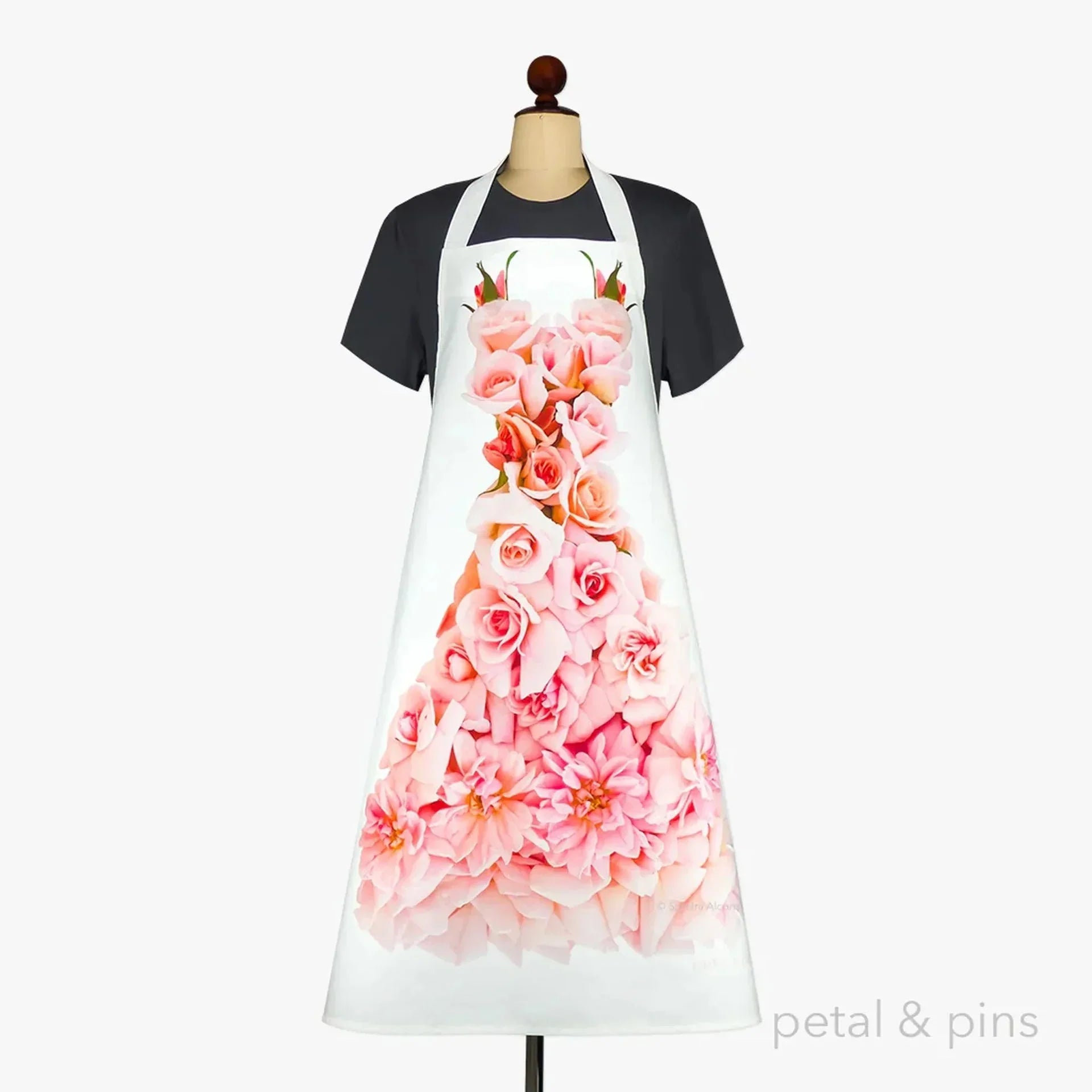 Elegant Cecile Brunner Rose Apron