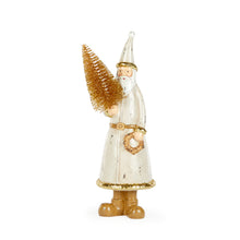 Load image into Gallery viewer, 22.5cm Gold Santa With Tree
