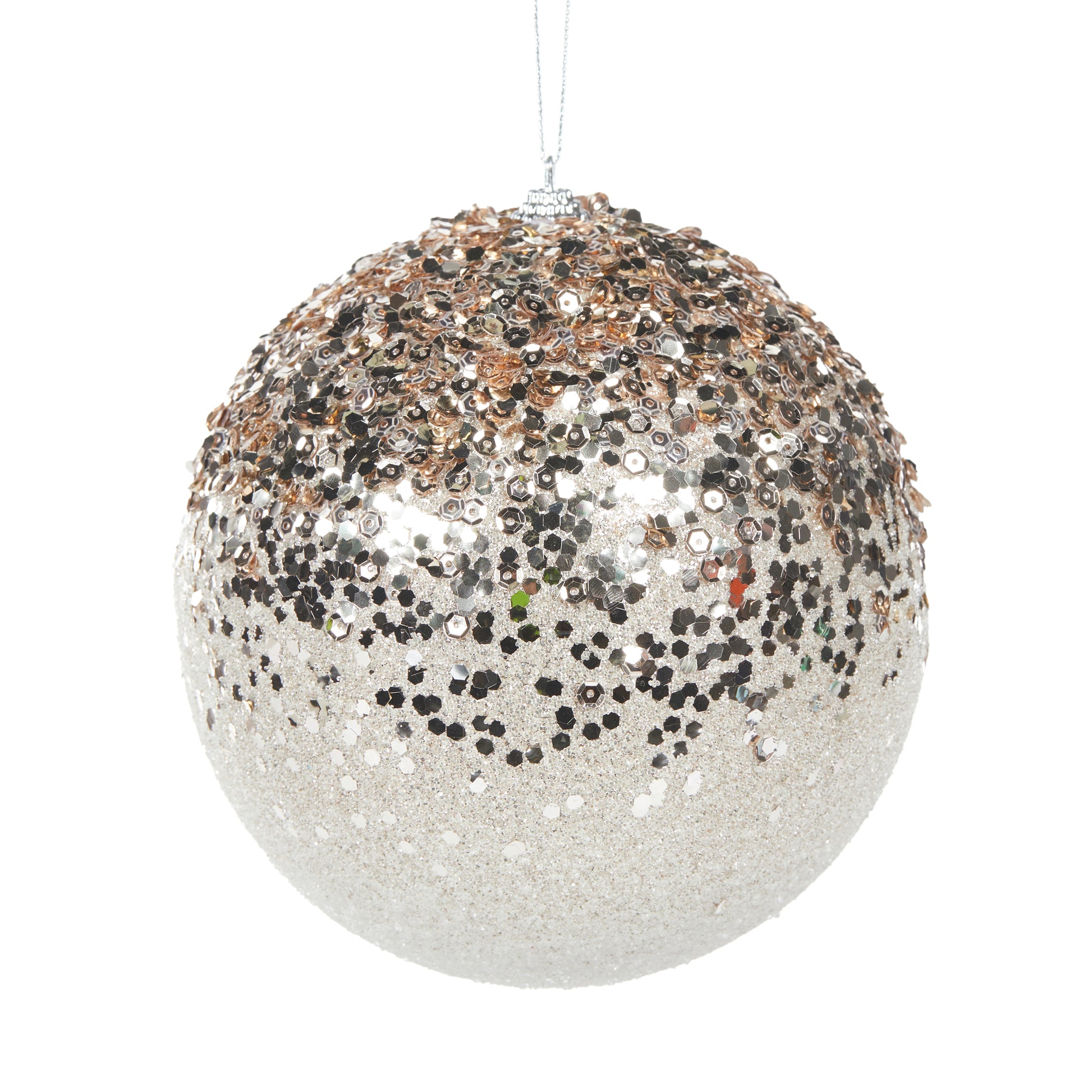 Xl Champagne Glitter Bauble