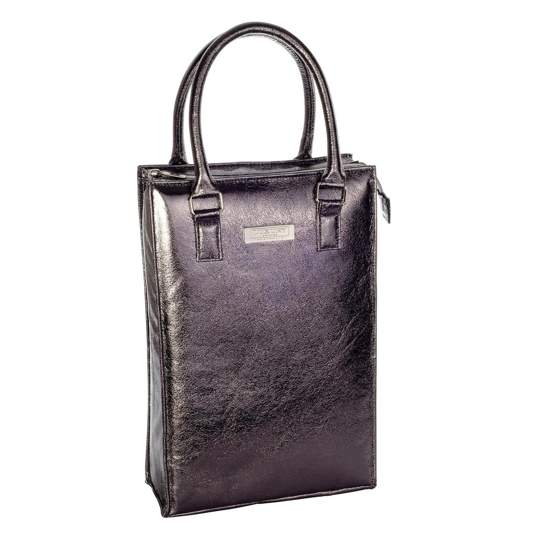 Wine Cooler Handbag Steel - 2 Bottle Thermal Carrier 35x22x12cm
