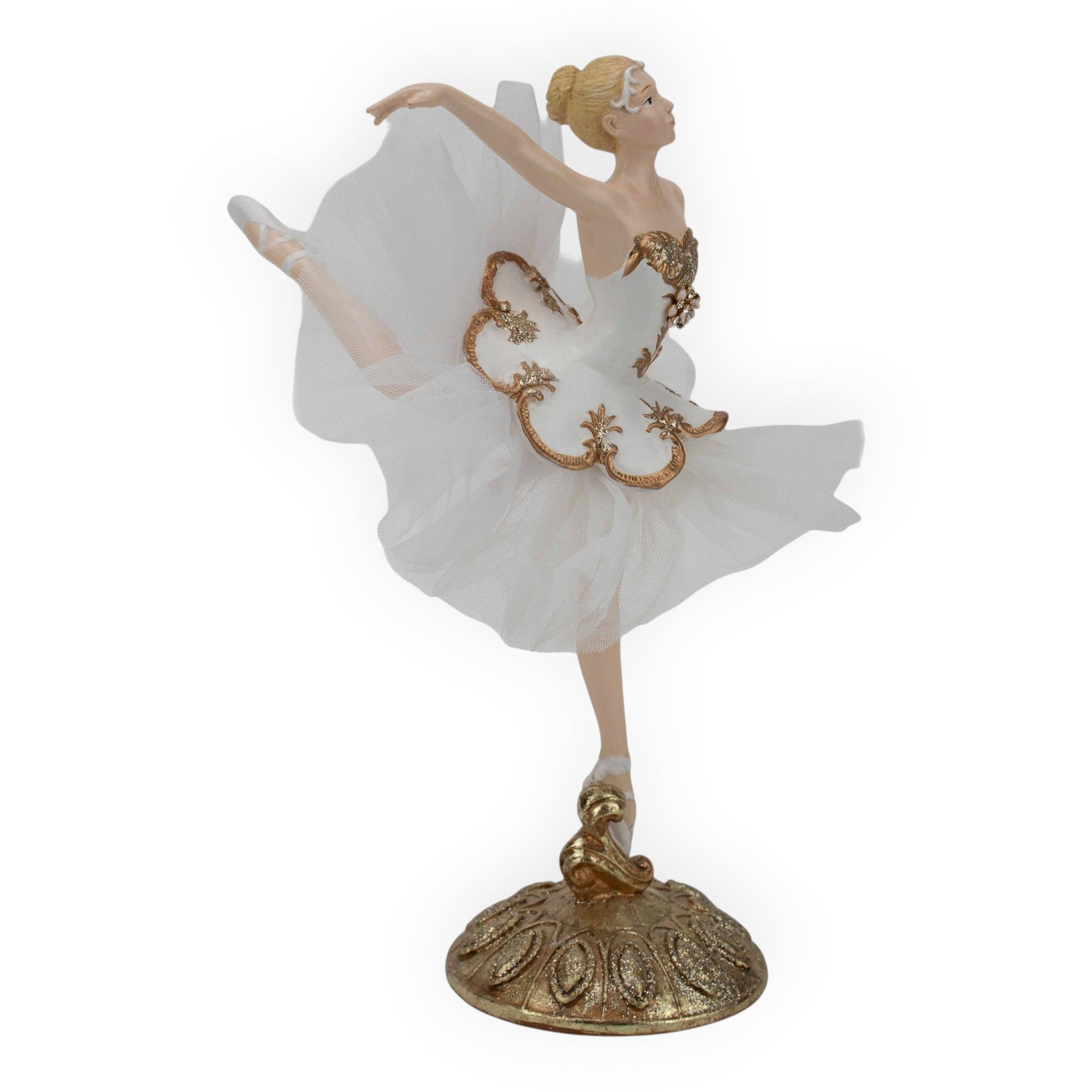 Single Pointe White Gold Ballerina - 24cm