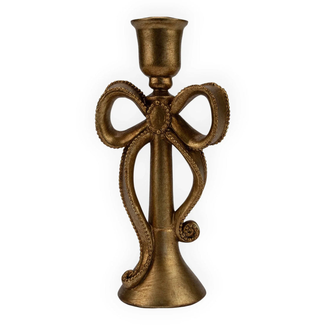 Antique gold octopus tentacle candle holder for elegant home décor and vintage styling