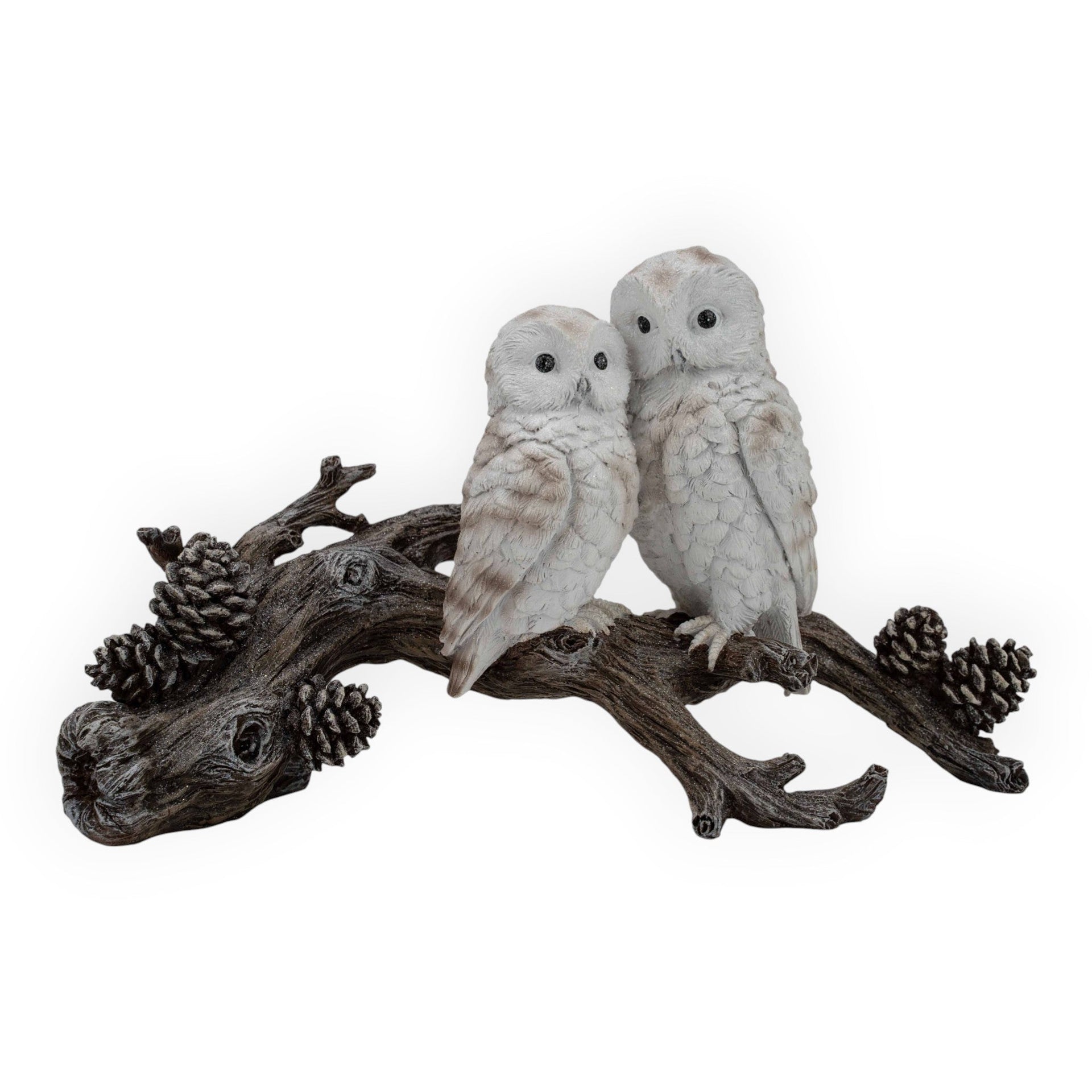 Owls on Natural Branch Decor - 30cm