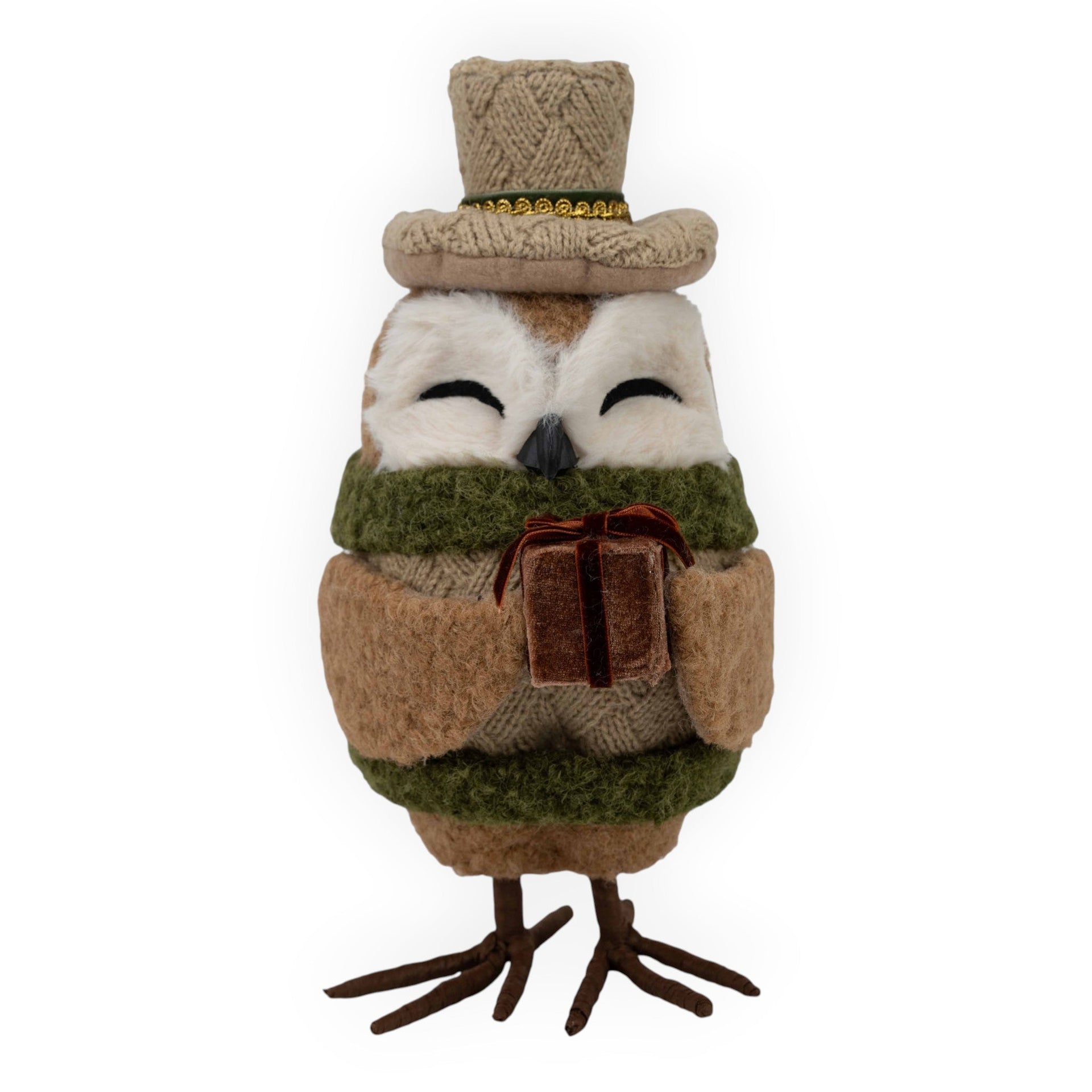 Natural Owl with Gift Box - 27cm