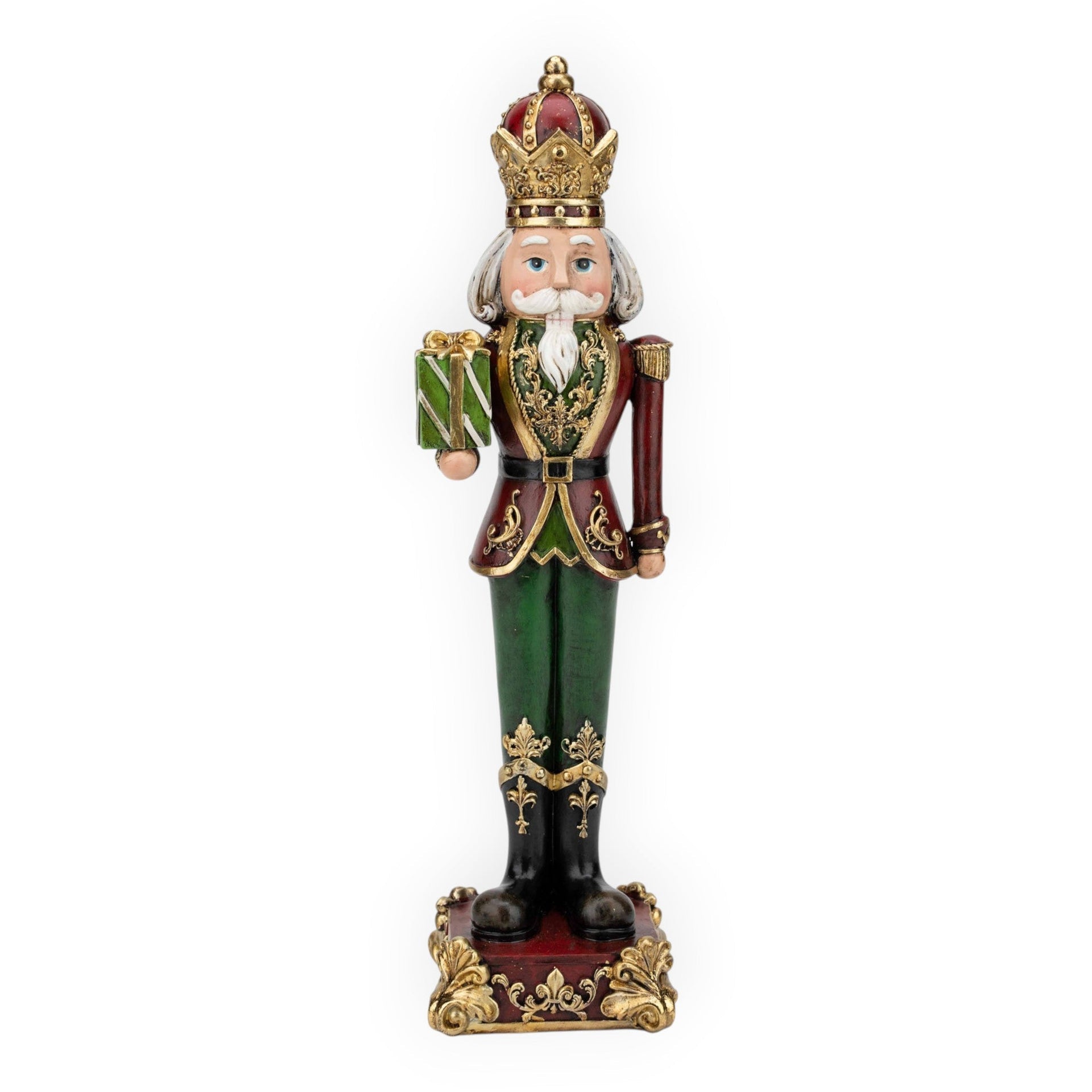 Traditional Nutcracker with Gift - 35cm