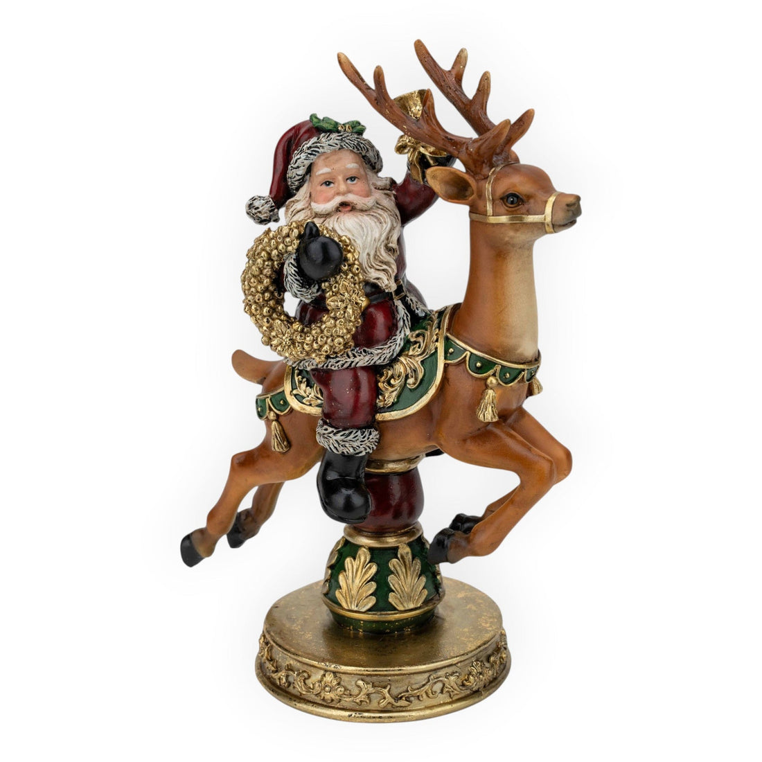 Santa Deer Carousel - 28cm