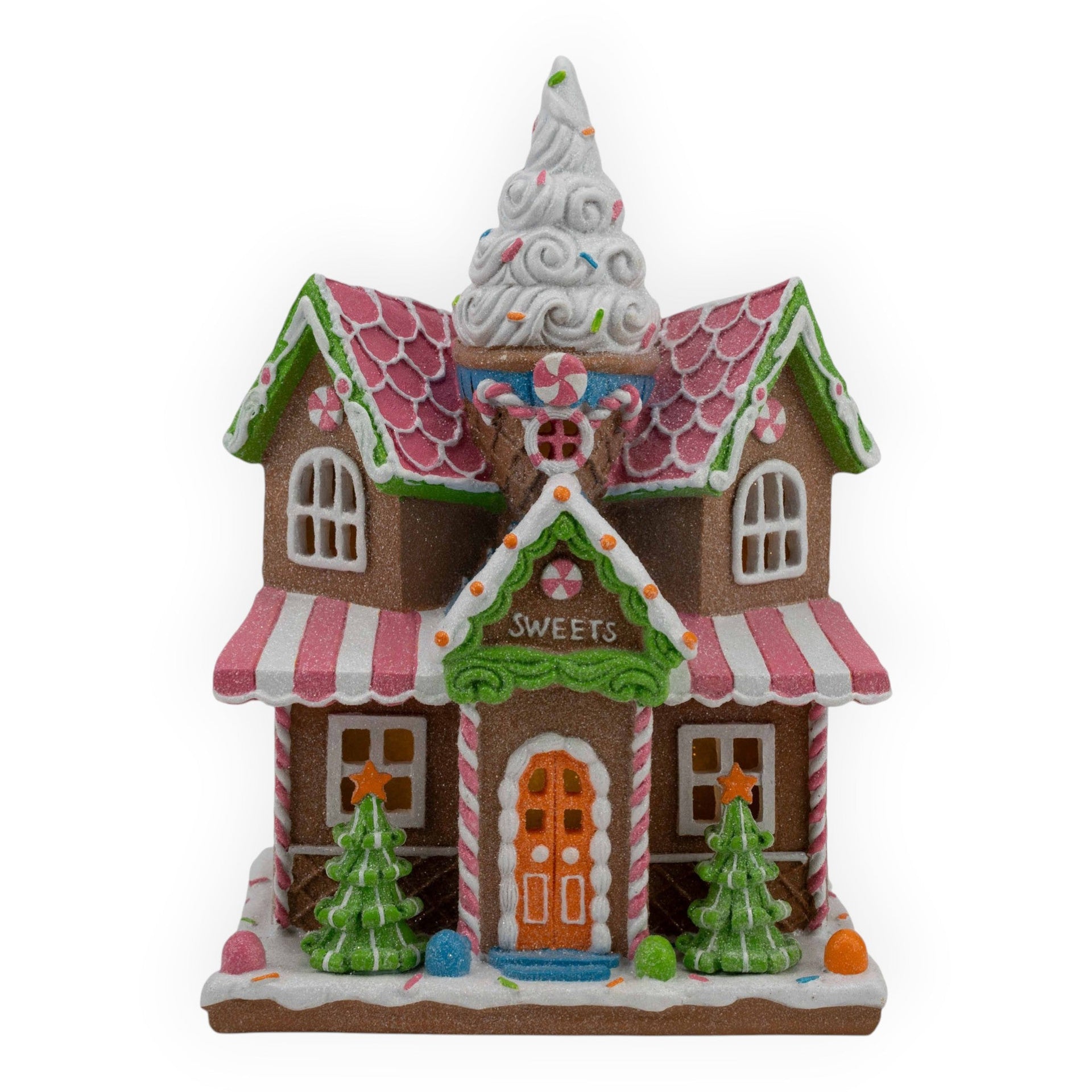Gingerbread Candy LED House - 28cm