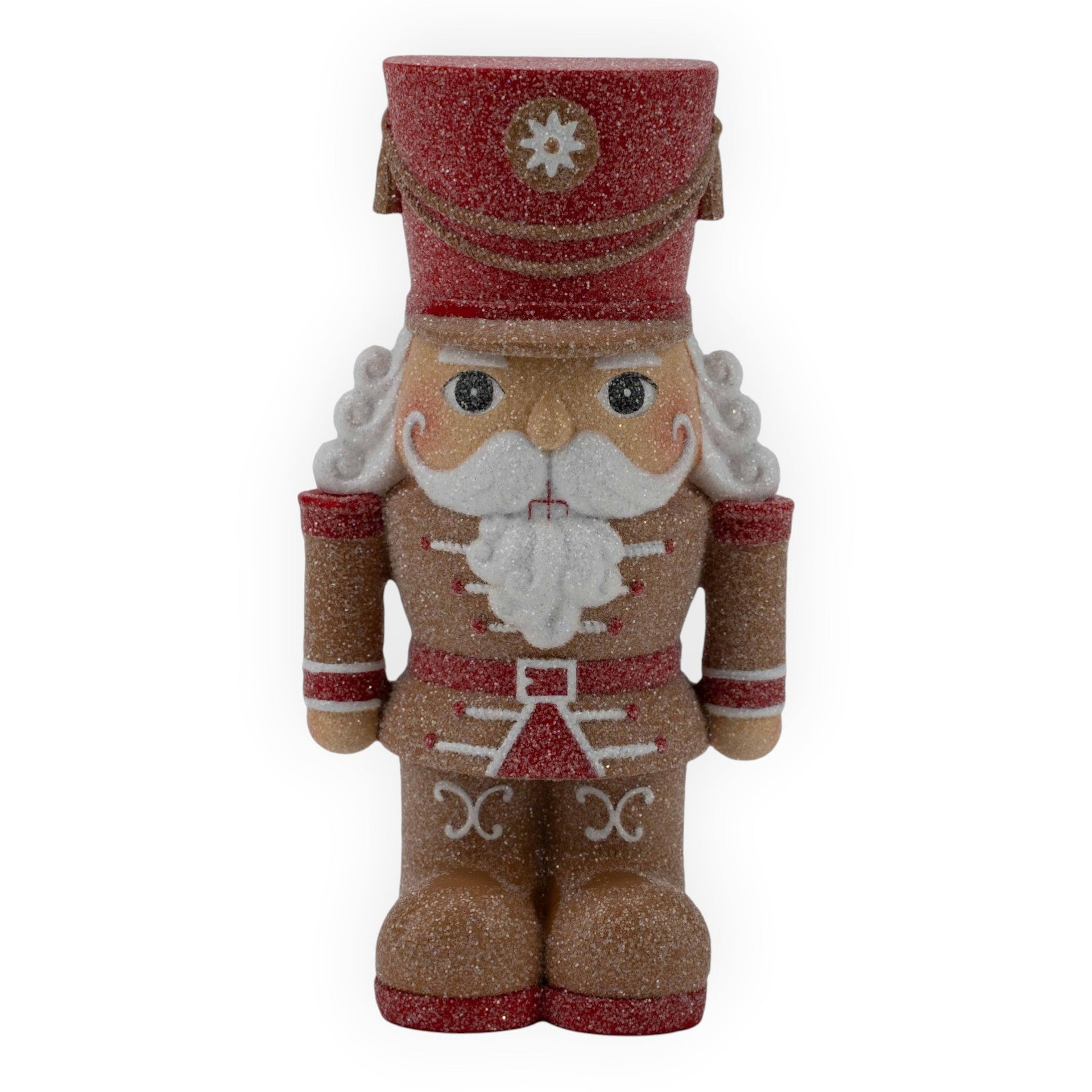 Gingerbread Red White Nutcracker - 16cm
