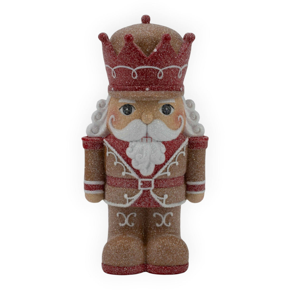 Gingerbread Red White Crowned Nutcracker - 16cm