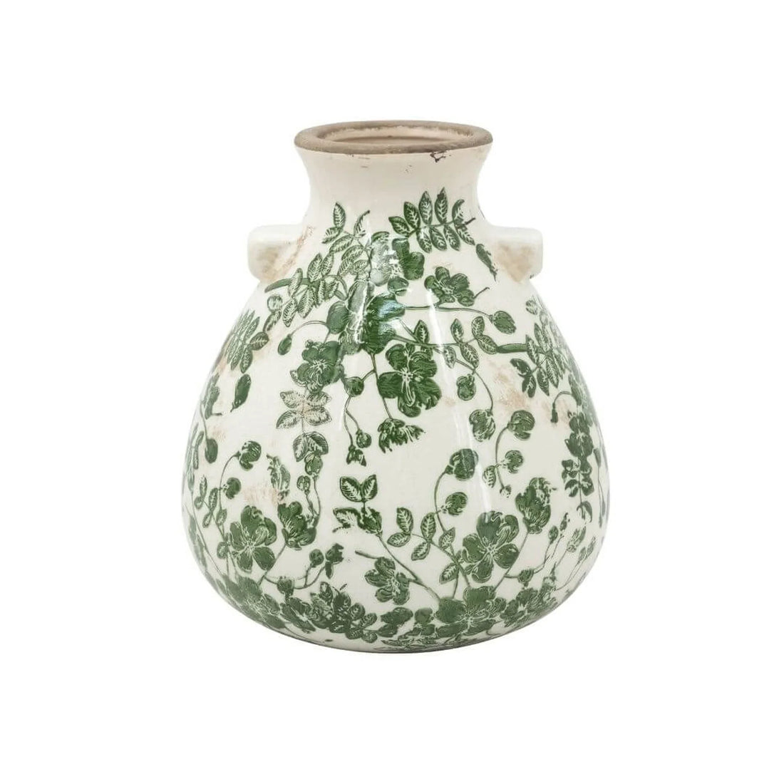 Green Floral Vase - 19.5cm
