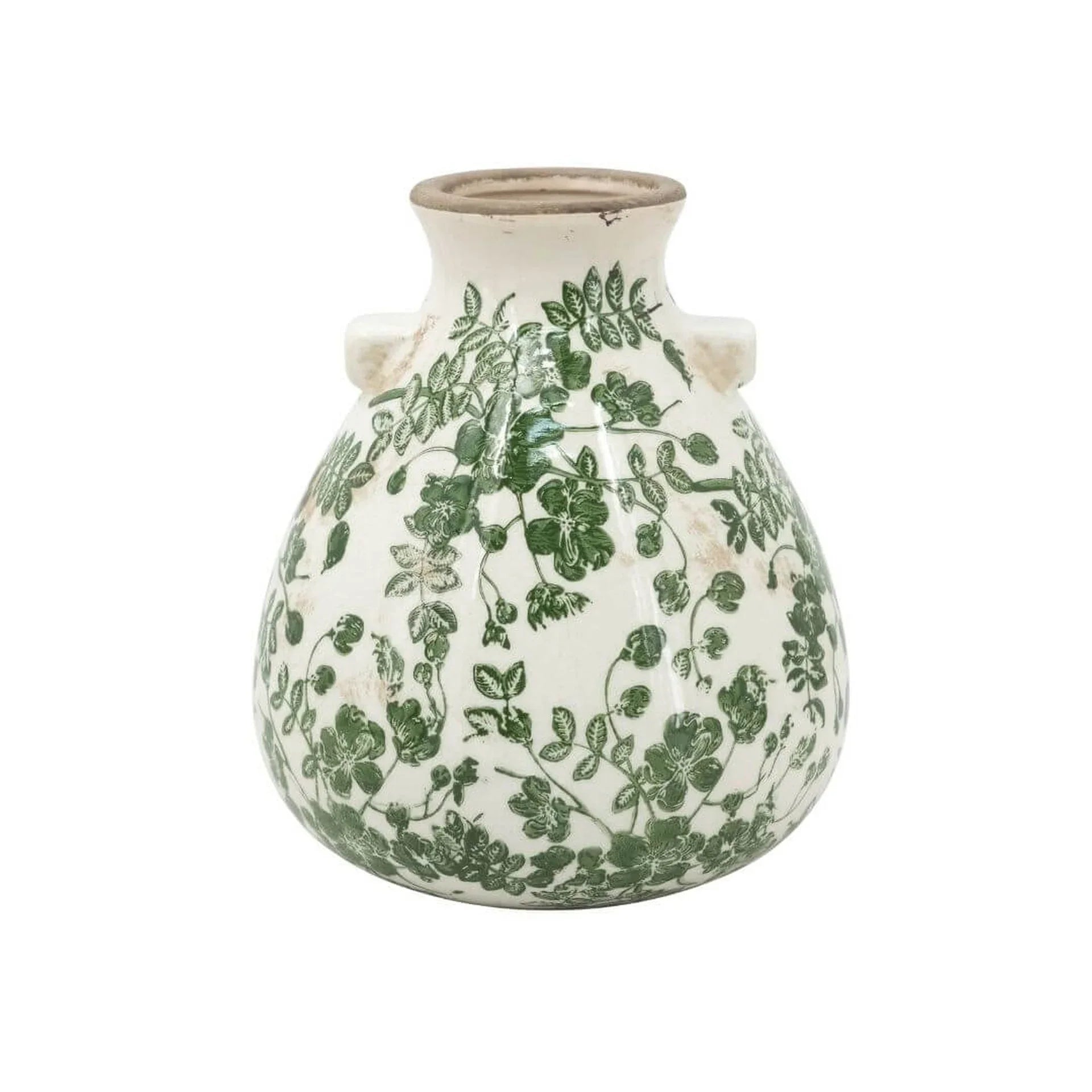Green Floral Vase - 19.5cm