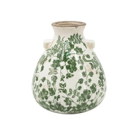 Green Floral Vase - 19.5cm