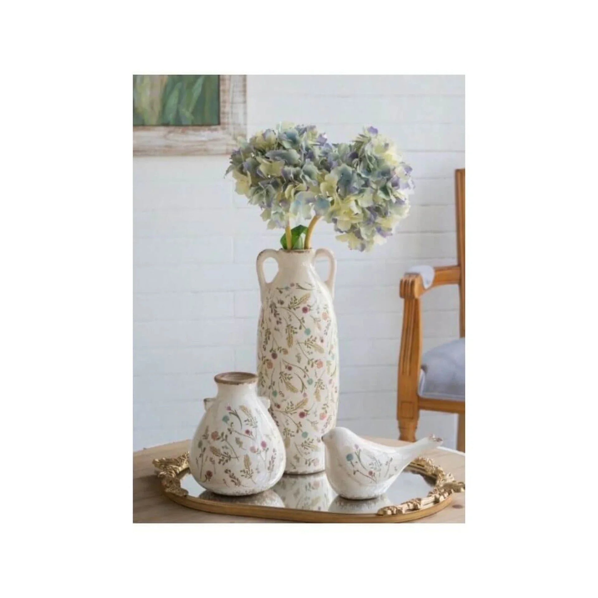 Flower Bird Table Decor - 11.5cm