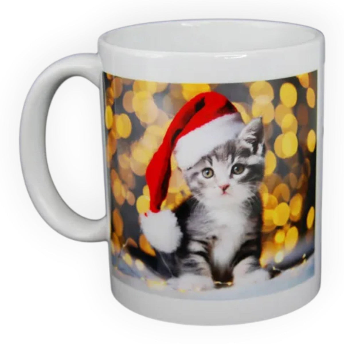Coffee Mug - Christmas Kitten Grey