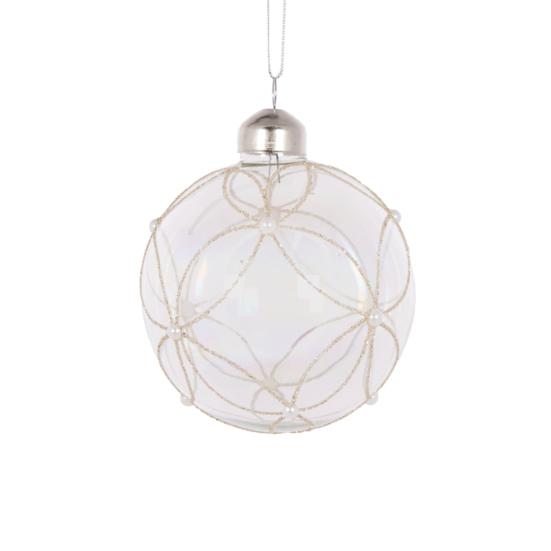 Iridescent Pearl Geometric Bauble