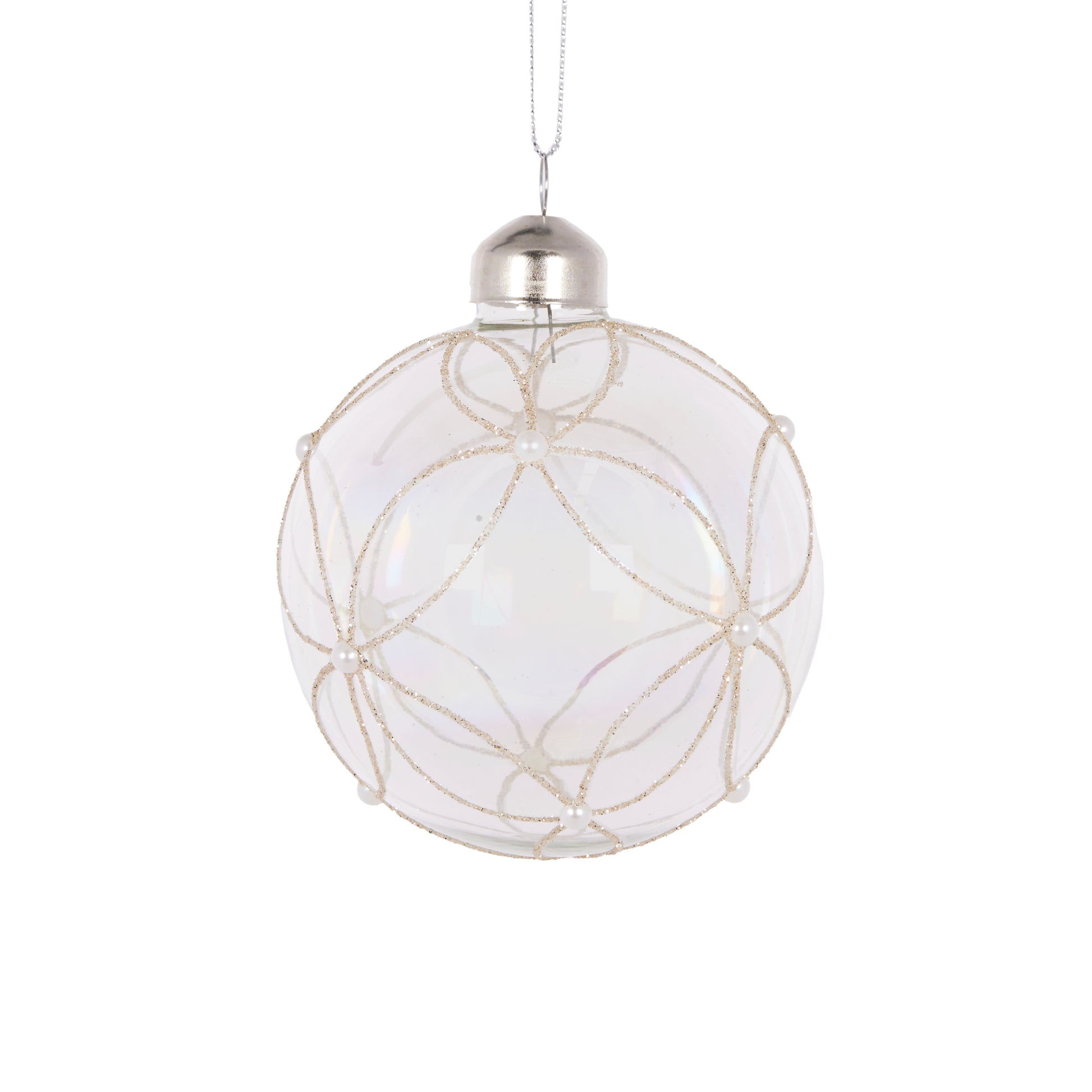 Iridescent Pearl Geometric Bauble