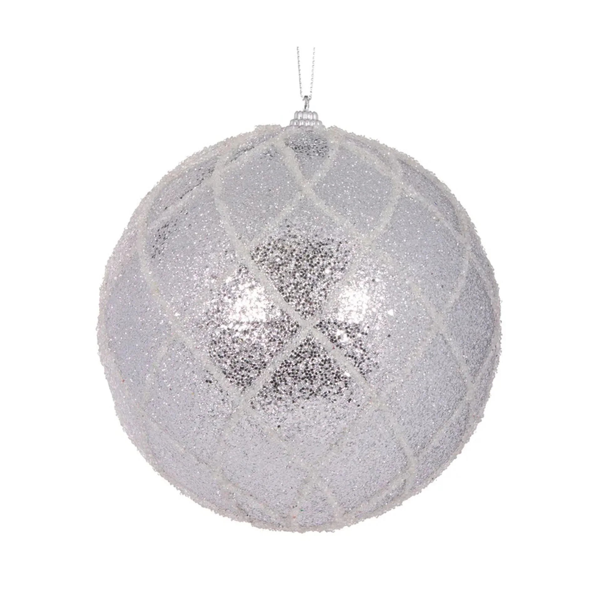Silver Lattice Bauble 8cm