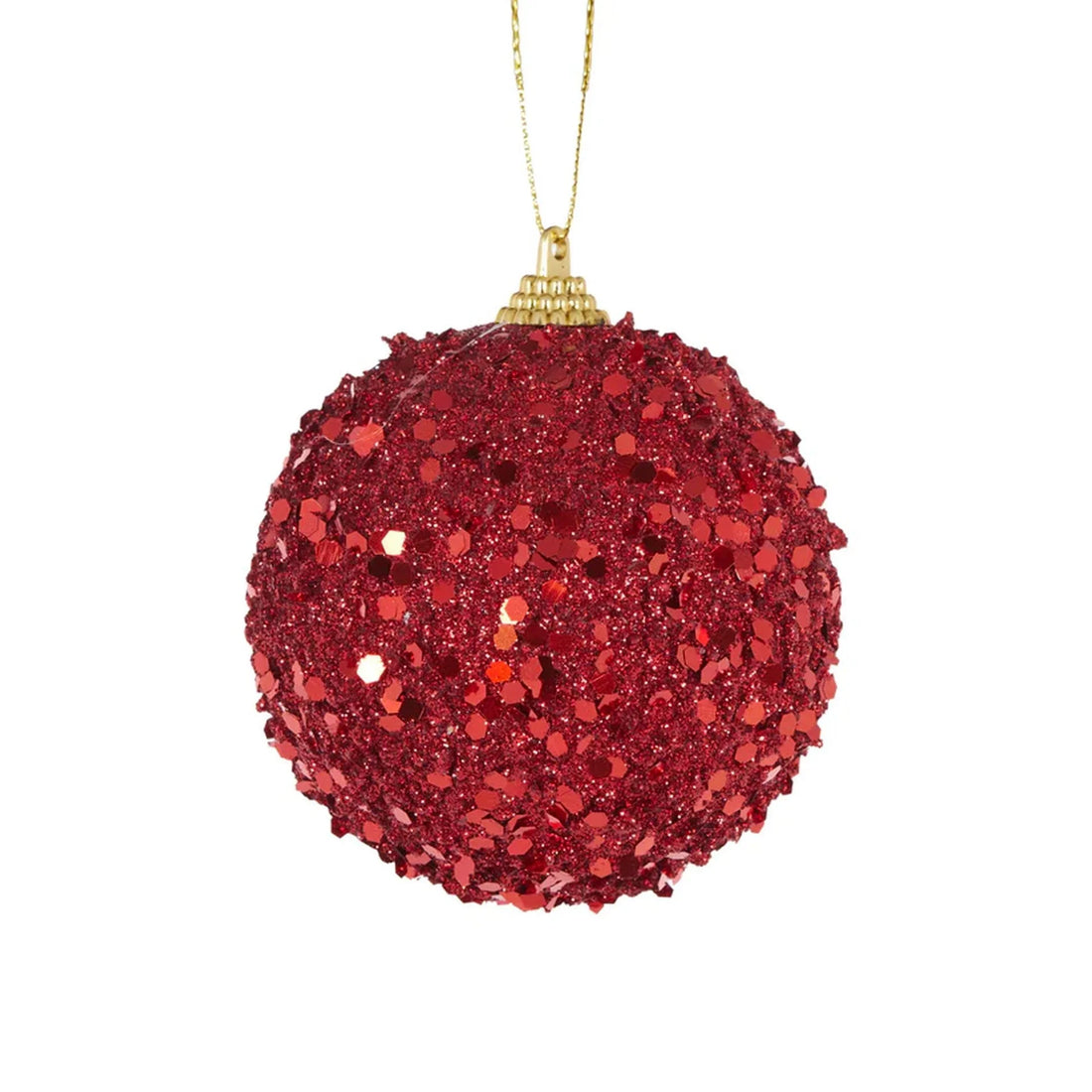 Red Sparkles Bauble 8cm