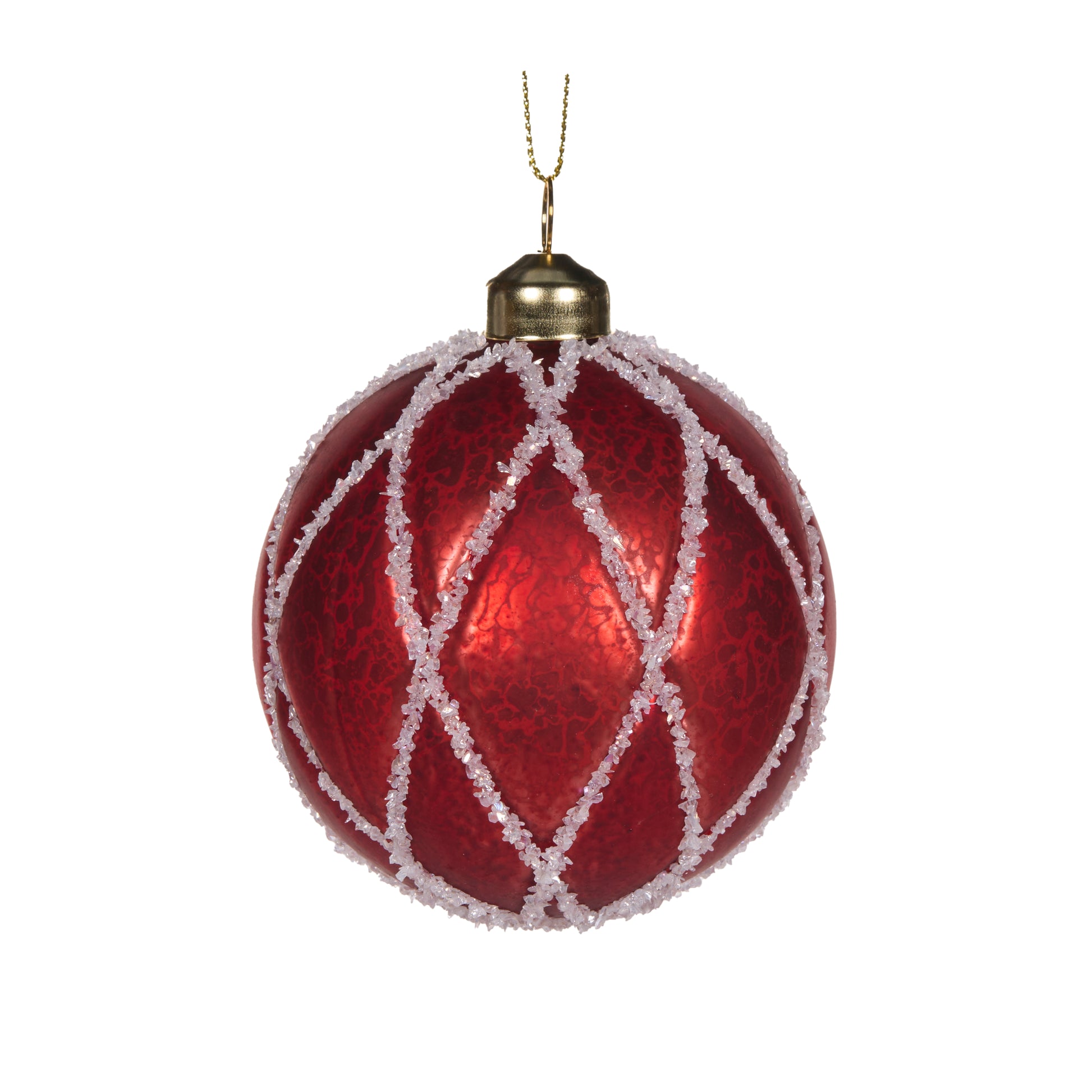 Red Crystal Quilt Bauble