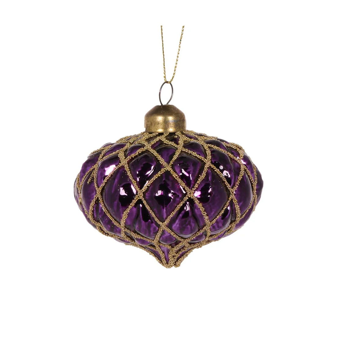 Purple Onion Bauble 8cm