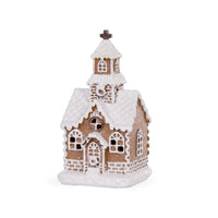 Mini Piped Gingerbread Church - 7x6x13.5cm