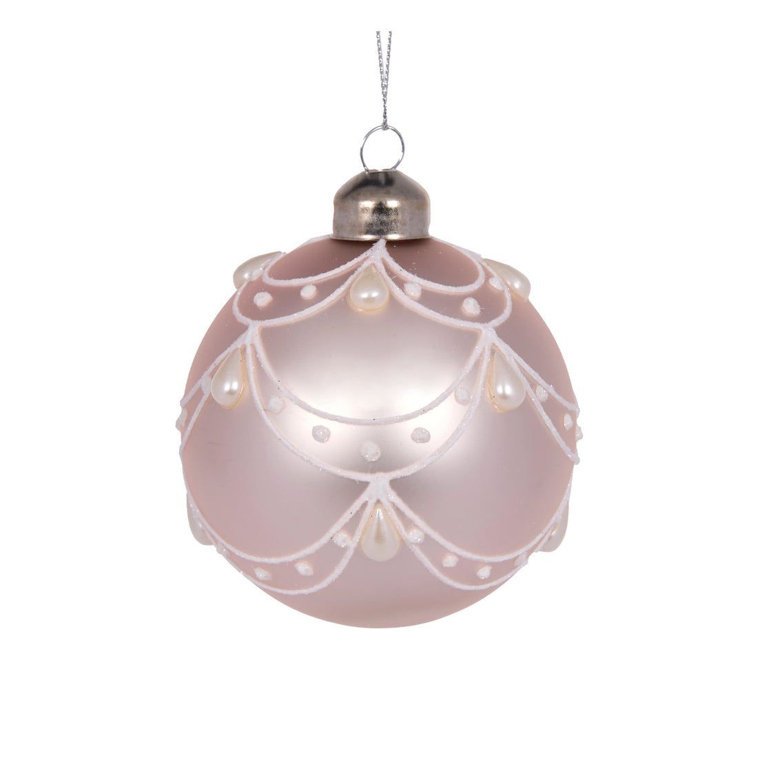 Pearl Pink Scalloped Bauble