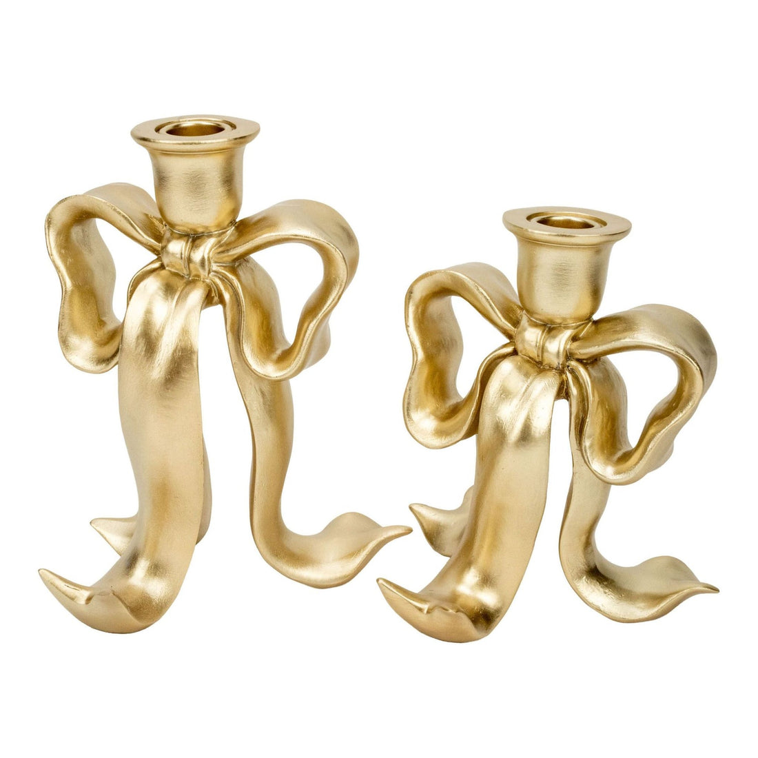 Champagne Bow Candle Holder Large - 19.7cm