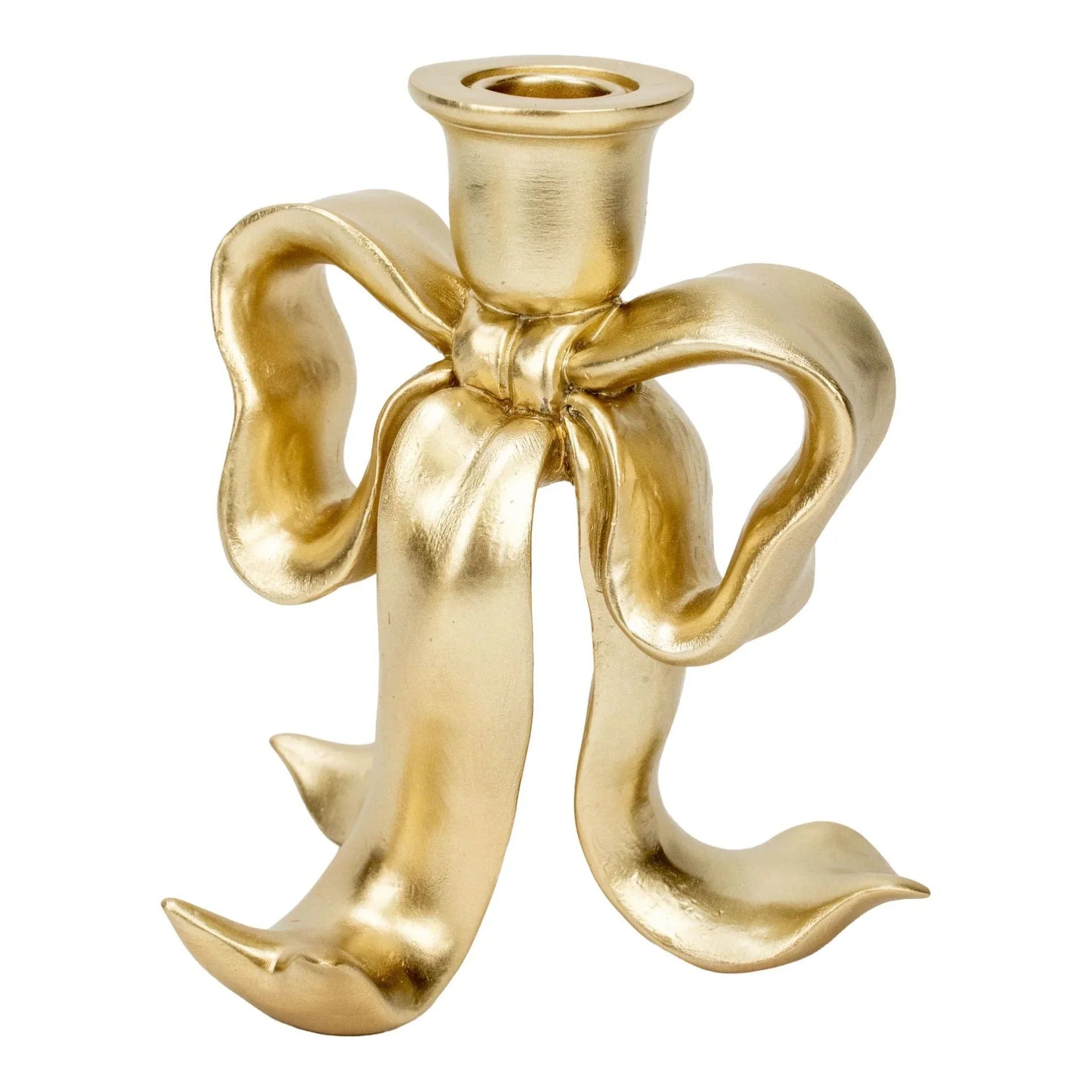 Champagne Bow Candle Holder Small - 16.8cm