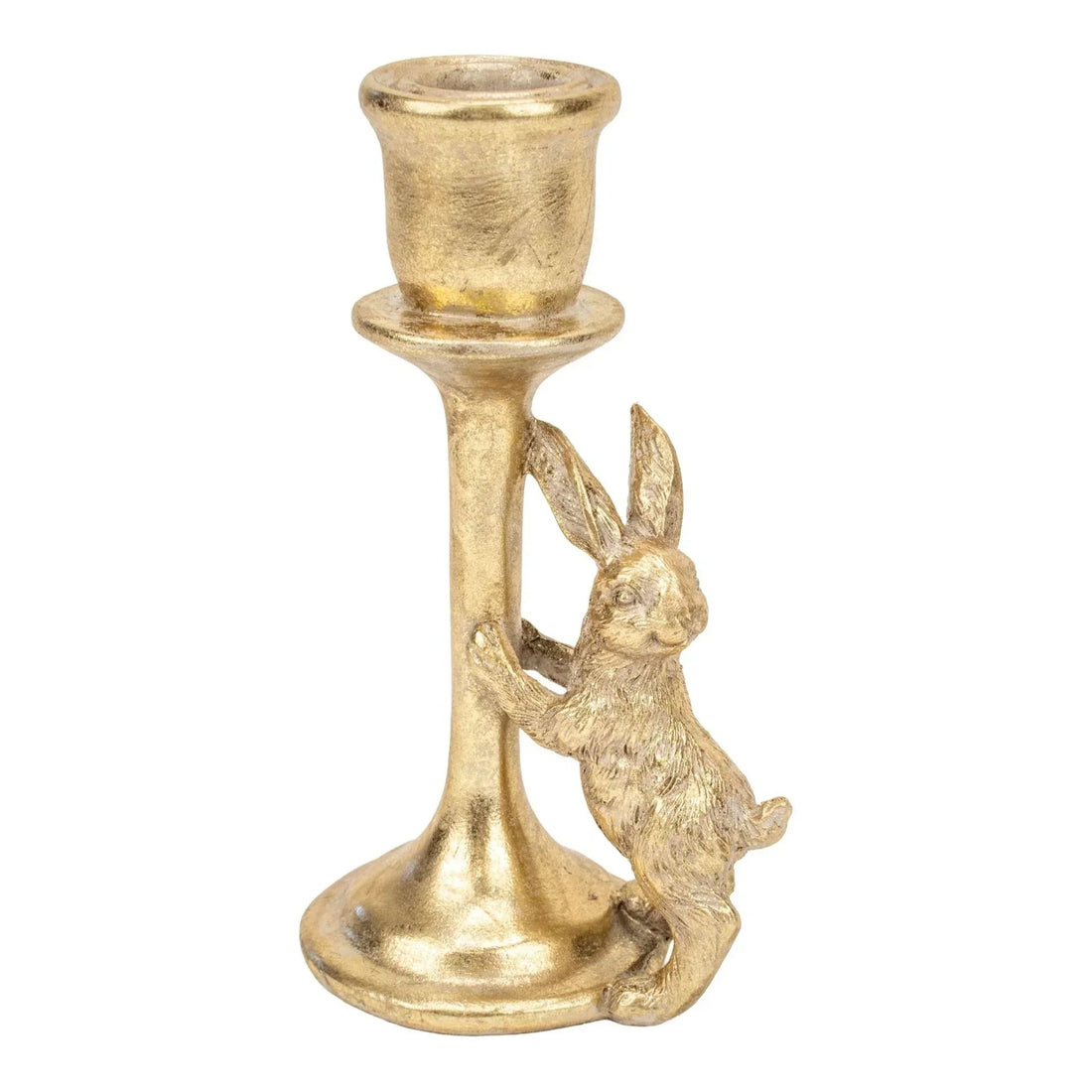 Gold rabbit candle holder, elegant home décor with vintage charm for tabletop styling