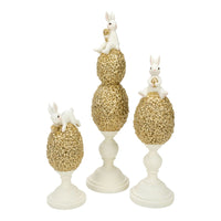 30cm Bunny on Champagne Floral Eggs