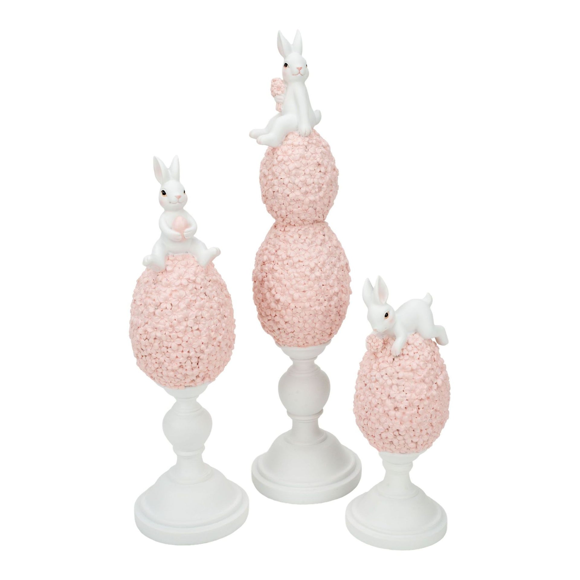 30cm Bunny on Pink Floral Egg