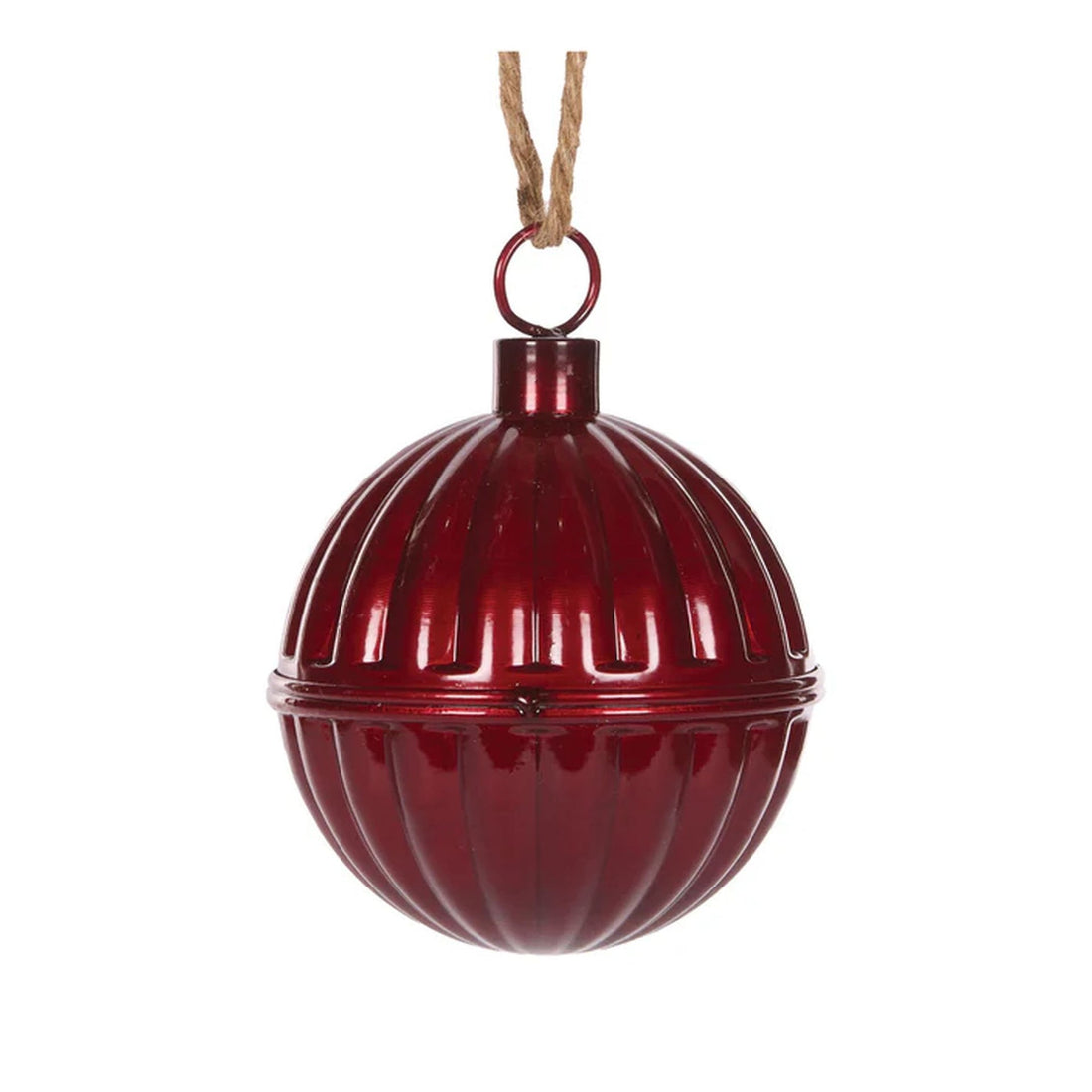 Ribbed Burgundy Bell - 14cm Diameter