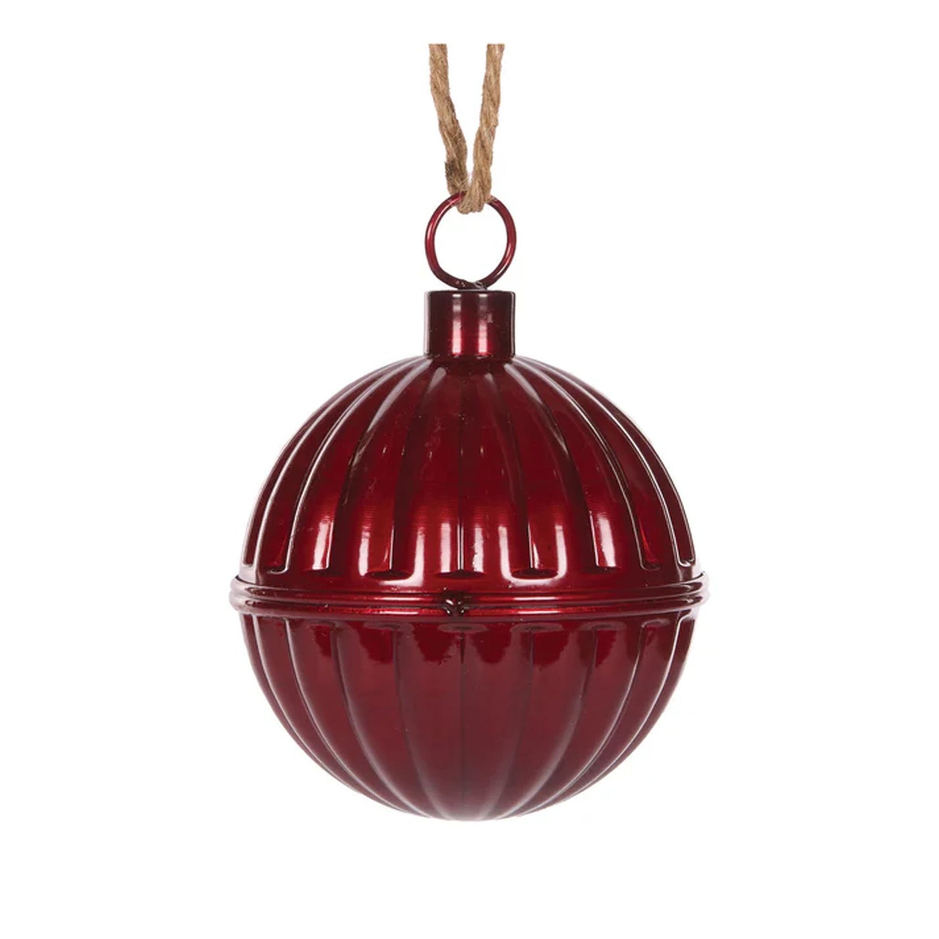 Ribbed Burgundy Bell - 14cm Diameter